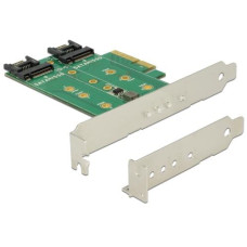 Delock Host Bus Adapter Controller PCIe - M.2, 2xSATA 1xNVMe