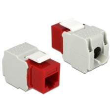 Delock Keystone-Modul RJ-45 Cat.6, UTP Rot Delock Keystone-Modul RJ-45 Cat.6, UTP Rot