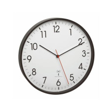 TFA Dostmann Funk-Wanduhr Ø 30.5 cm, Schwarz