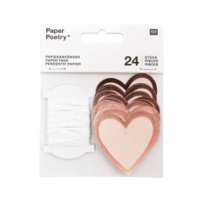 Rico Design Geschenkanhänger Herz 24 Stück, Rosa Rico Design Geschenkanhänger Herz 24 Stück, Rosa