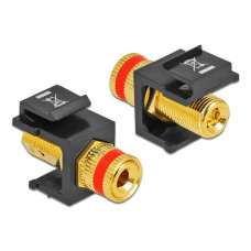 Delock Keystone-Modul Polklemme auf Gewindebuchse rot / schwarz Delock Keystone-Modul Polklemme auf Gewindebuchse rot / schwarz