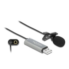 Delock Mikrofon USB Krawatten/Lavier, Omnidirektional 24Bit/192Khz Delock Mikrofon USB Krawatten/Lavier, Omnidirektional 24Bit/192Khz