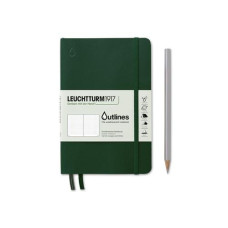 Leuchtturm Notizbuch Outlines B6+, Dot, Grün