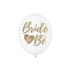 Partydeco Luftballon Bride to be Gold Ø 30 cm, 6 Stück