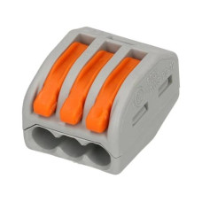 WAGO Verbindungsklemme Wago Klemme 3L 3-fach, 8 Stück WAGO Verbindungsklemme Wago Klemme 3L 3-fach, 8 Stück