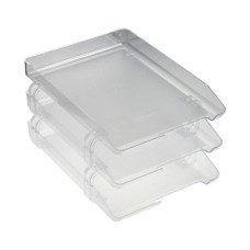 Arlac Ablagekorb Letter-Tray A4 Transparent, 3 Stück