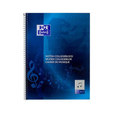 Oxford Schulheft Noten-Collegeblock A4, liniert, Blau Oxford Schulheft Noten-Collegeblock A4, liniert, Blau