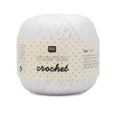 Rico Design Häkel- und Strickgarn Essentials Crochet 50 g, Weiss Rico Design Häkel- und Strickgarn Essentials Crochet 50 g, Weiss