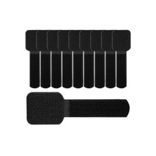 Label-the-cable Klettkabelhalter WALL STRAPS 3 x 9 cm Schwarz, 10 Stück