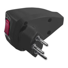 STEFFEN Montagestecker T12 mit Wippschalter Schwarz