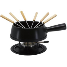 Kadastar Käsefondue-Set Medium Pure 9 Teile, Schwarz