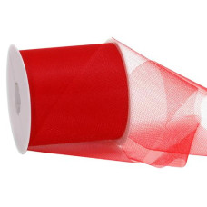 Spyk Geschenkband Torino Tulle 100 mm x 50 m, Rot