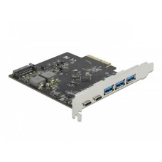 Delock PCI-Express-Karte USB 3.1 Gen2 - 2x USB-C + 3x USB-A