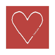 Paper + Design Papierservietten I love you 33 cm x 33 cm, 20 Stück Paper + Design Papierservietten I love you 33 cm x 33 cm, 20 Stück