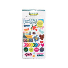 American Crafts Stickerbuch Bold + Brave 249 Stück, Mehrfarbig