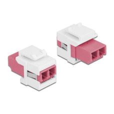 Delock Keystone-Modul LC Buchse zu LC Buchse Violett / Weiss Delock Keystone-Modul LC Buchse zu LC Buchse Violett / Weiss