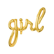 Partydeco Folienballon Girl 77 x 70 cm Gold, 1 Stück