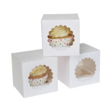 House of Marie Cupcake-Box 9 x 9 x 9 cm, 3 Stück