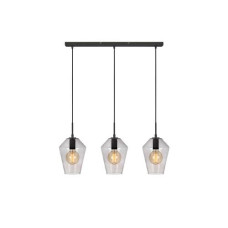 Markslöjd Pendelleuchte Retro, 3 x E27, max. 60W, Schwarz/Smoke