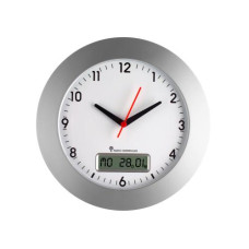 TFA Dostmann Funk-Wanduhr Ø 30 cm, Silber