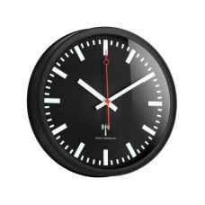 TFA Dostmann Funk-Wanduhr Ø 25 cm, Schwarz