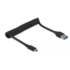 Delock USB 3.0-Spiralkabel 10Gbps USB A - USB C 1.2 m