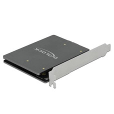 Delock Host Bus Adapter PCIe x1 Karte zu 2x M.2 Key B bootfähig