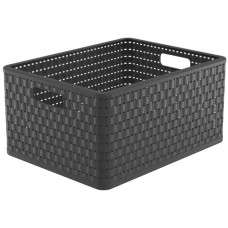 Rotho Aufbewahrungskorb Country 43 x 33 x 21.5 cm, Anthrazit Rotho Aufbewahrungskorb Country 43 x 33 x 21.5 cm, Anthrazit