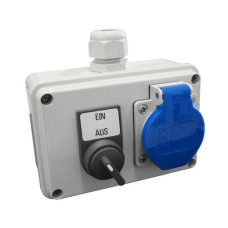 Spälti AG Steckdose T23 nass NAP mit Ein-Aus Schalter Spälti AG Steckdose T23 nass NAP mit Ein-Aus Schalter