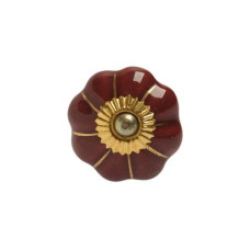 Tranquillo Möbelgriff handgemacht, Ø 4 cm, Rotbraun/Gold Tranquillo Möbelgriff handgemacht, Ø 4 cm, Rotbraun/Gold