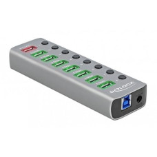 Delock USB-Hub 63264 USB 3.0 - 7x USB-A / 2x Ladeanschluss