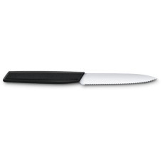 Victorinox Gemüsemesser Swiss Modern mit Wellenschliff Schwarz Victorinox Gemüsemesser Swiss Modern mit Wellenschliff Schwarz