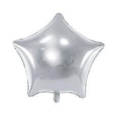 Partydeco Folienballon Star Silber