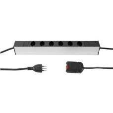 STEFFEN 19 Steckdosenleiste 6x T13, Silber STEFFEN 19 Steckdosenleiste 6x T13, Silber