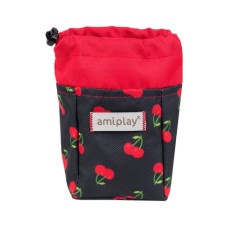 amiplay Snack-Tasche Be Happy Cherry, Schwarz/Rot