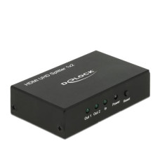 Delock 2-Port Signalsplitter HDMI - HDMI 4K/60Hz
