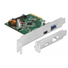 Delock PCI-Express-Karte USB 3.1 Gen2 - 1x USB-Typ-A + 1x USB-C