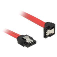 Delock SATA3-Kabel 6 Gb/s  rot, gewinkelt, Clip, 50 cm