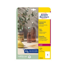 Avery Zweckform Flaschen-Etiketten kristallklar 210 x 297 mm