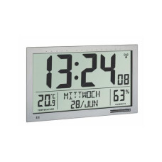 TFA Dostmann Funkuhr Silber