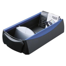 HAN Visitenkartenbox VIP 500 Karten, Schwarz/Blau