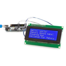 Whadda LCD Display I2C Modul 20x4, Blau