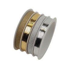 Braun + Company Geschenkband Mix Metallic 10 mm x 16 m, Glitzer/Mehrfarbig
