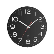 TFA Dostmann Funk-Wanduhr Schwarz, Ø 31 cm