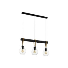 EGLO Leuchten Pendelleuchte RODING 3x E27 Schwarz/Braun EGLO Leuchten Pendelleuchte RODING 3x E27 Schwarz/Braun
