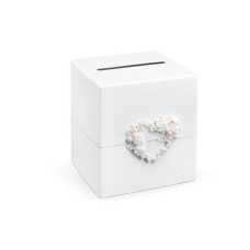 Partydeco Hochzeitsaccessoire Kartenbox 24 x 24 x 24 cm, Weiss Partydeco Hochzeitsaccessoire Kartenbox 24 x 24 x 24 cm, Weiss