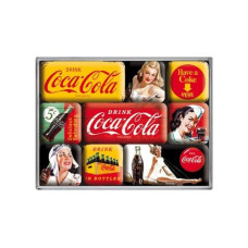 Nostalgic Art Magnet-Set Coca-Cola 9 Stück, Mehrfarbig