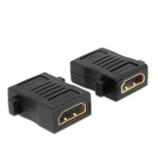 Delock Adapter HDMI - HDMI, mit Schraubanschluss, 1 Stück Delock Adapter HDMI - HDMI, mit Schraubanschluss, 1 Stück