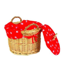 Nouvel Kartoffelkorb Braun/Rot