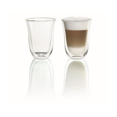 De'Longhi Latte Macchiato Becher 220 ml, 2 Stück, Transparent